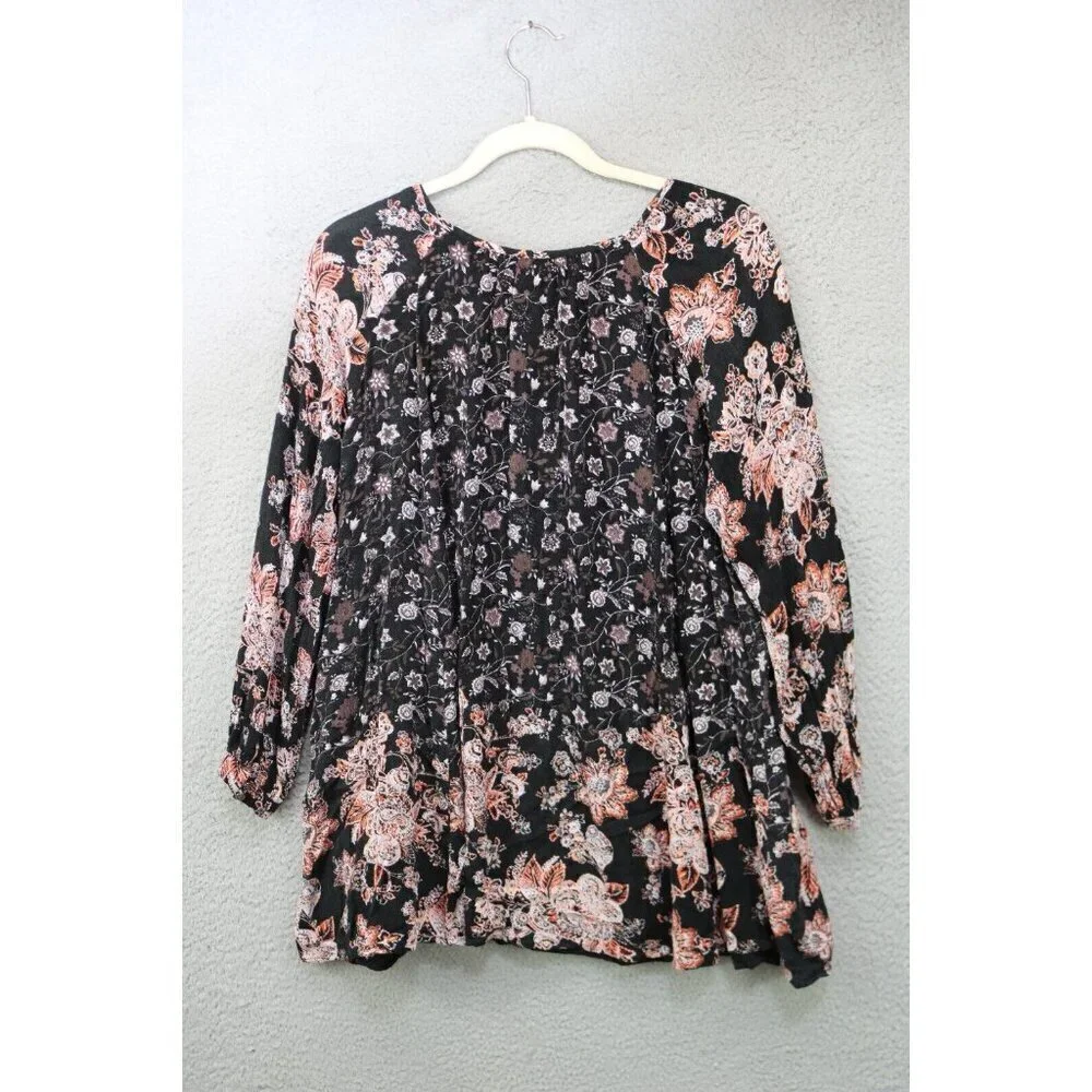 Free People Long Sleeves Lucky Loosey Tunic/Dress-XS-Gauzy-Boho